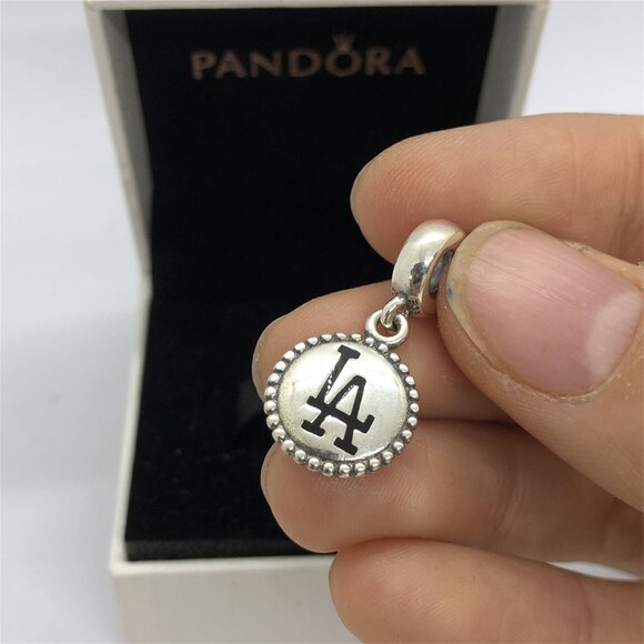 ✨🔥Pandora Los Angeles Dodgers Exclusive Dangle Charm  Pendant - Picture 1 of 5